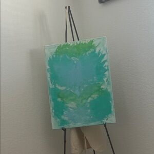 Abstract Green and Blue Canvas Art